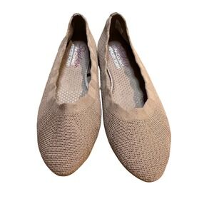 Skechers Cleo 2.0 Love Spell‎ Mocha Knit Ballet Flats 158343 Womens 7.5
